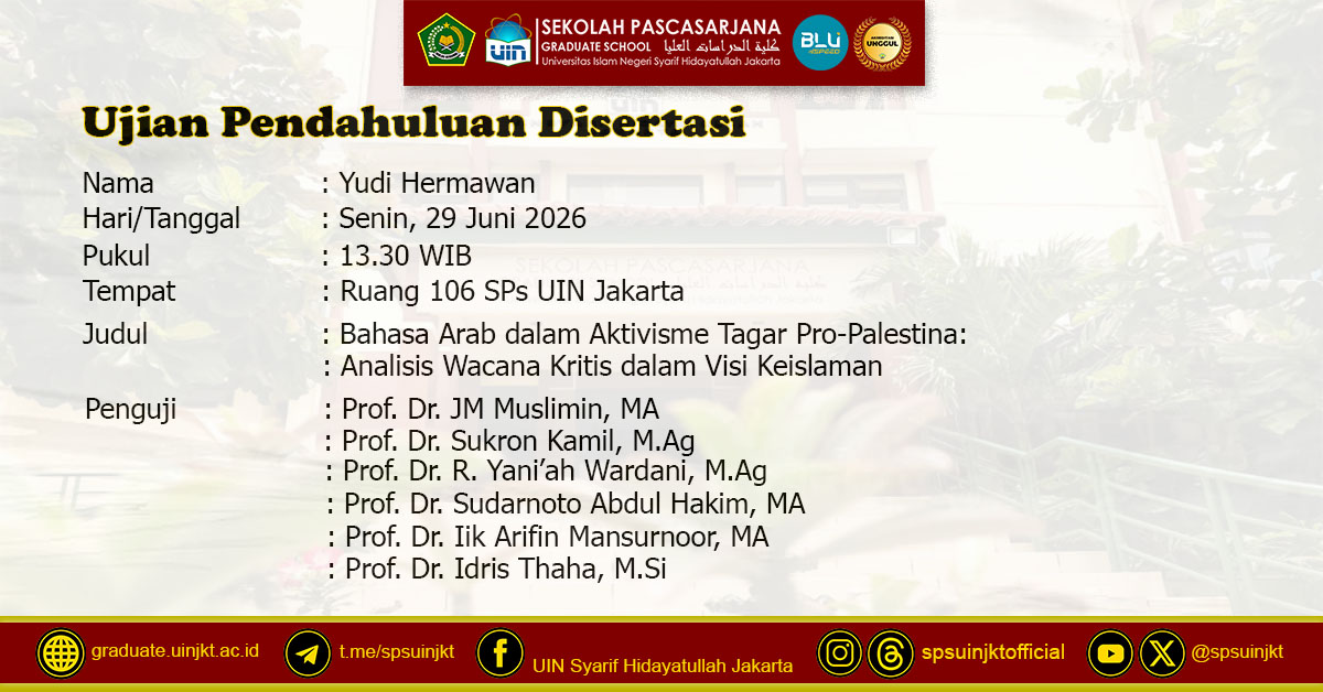 Yudi Hermawan Preliminary Dissertation Exam