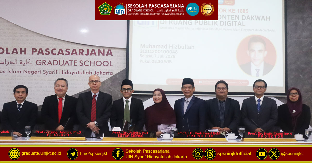 Ujian Promosi Dokto Muhamad Hizbullah, Difusi Inovasi Konten Dakwah di Ruang Publik Digital