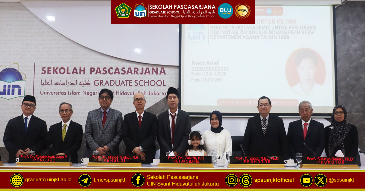 Noor Arief's Doctoral Promotion Exam, Reconstruction of the Fiqh Classification System in the Big Data Era