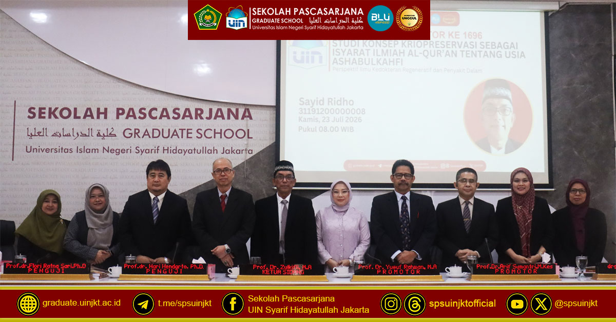 Sayid Ridho's Doctoral Promotion Exam, Study of the Concept of Cryoppreservation as a Scientific Signal of the Qur'an on the Age of Ashabulkahfi