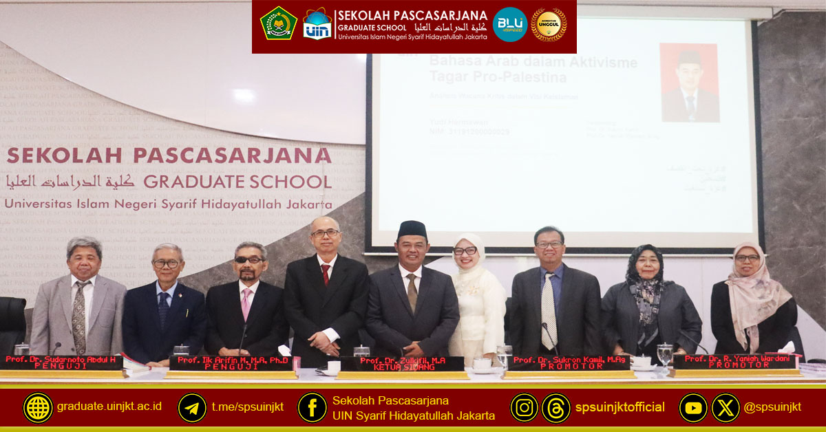 Ujian Promosi Doktor Yudi Hermawan, Bahasa Arab dalam Aktivisme Tagar Pro-Palestina