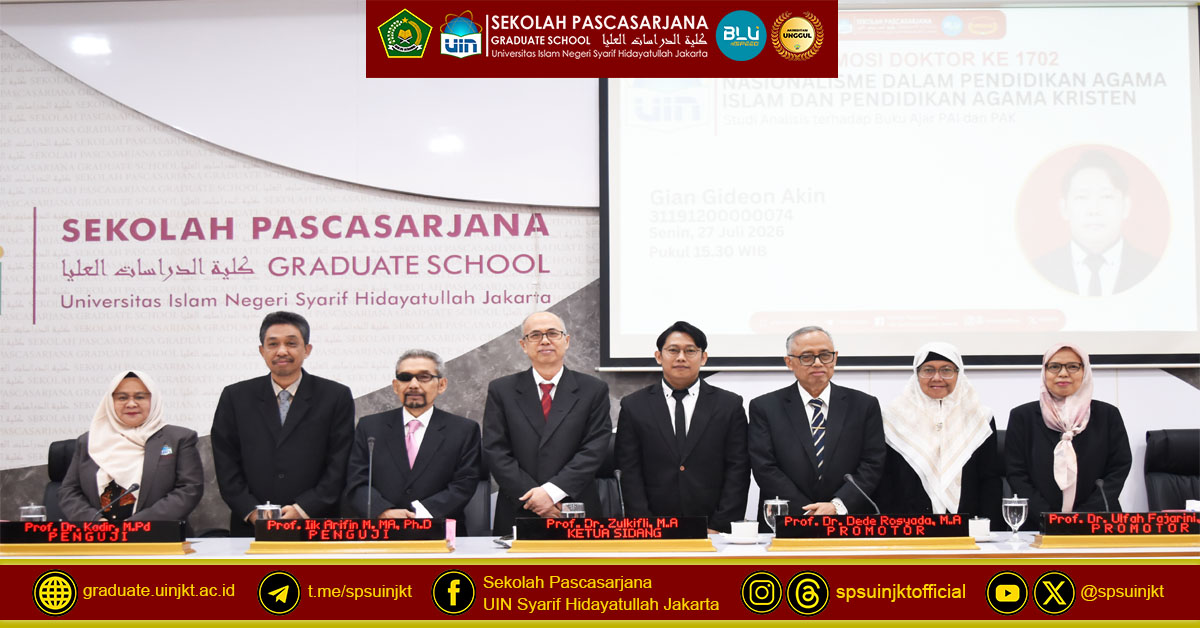 Gian Gideon Akin's Doctoral Promotion Exam, "Nationalism in Islamic Religious Education and Christian Religious Education