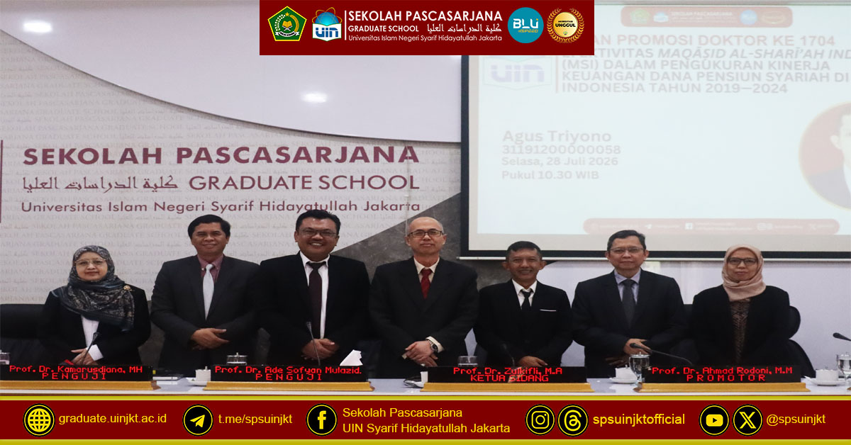 Ujian Promosi Doktor Agus Triyono, Model Ideal Pengukuran Kinerja Keuangan Dana Pensiun Syariah
