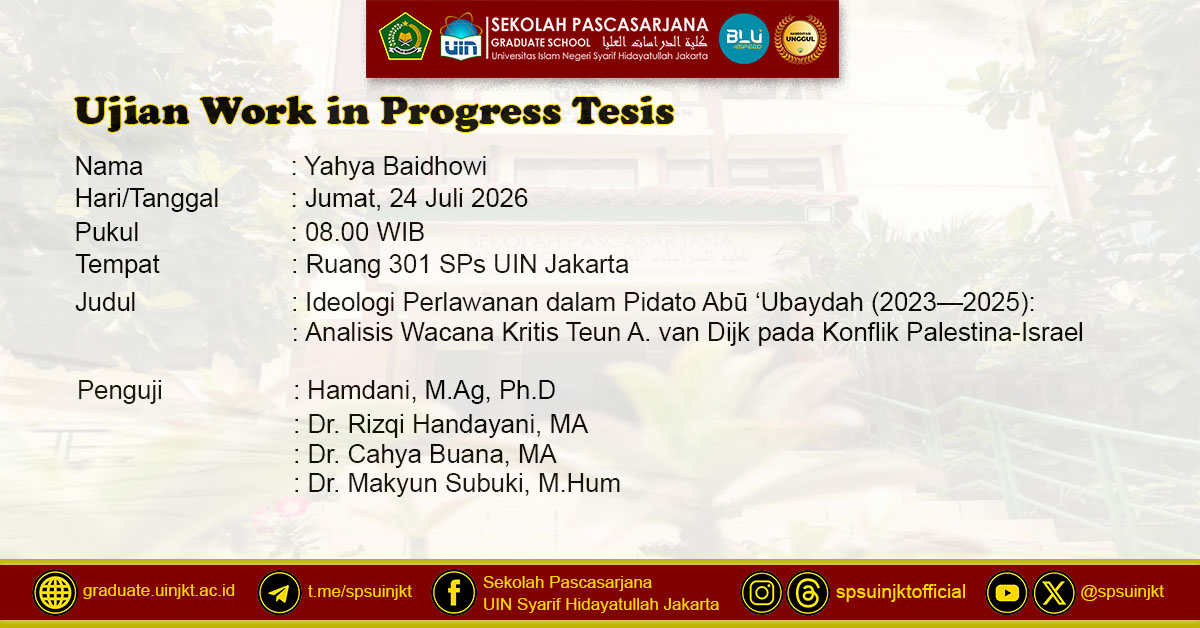 Yahya Baidhowi Thesis Work in Progress Exam