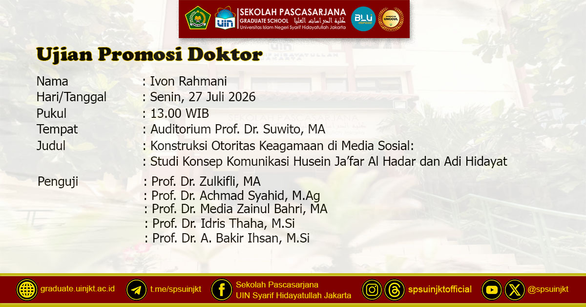 Ivon Rahmani Doctoral Promotion Exam