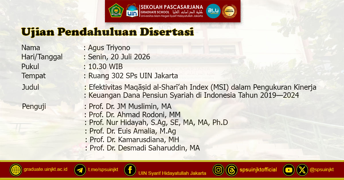 Agus Triyono Preliminary Dissertation Exam