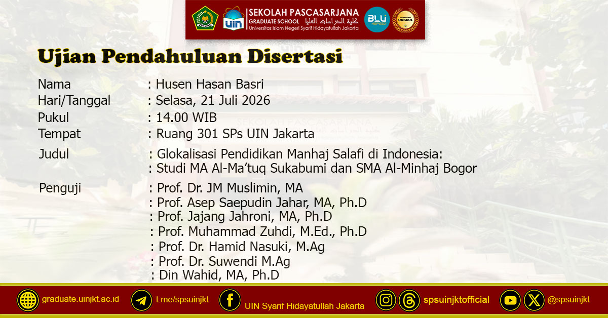 Husen Hasan Basri Preliminary Dissertation Exam