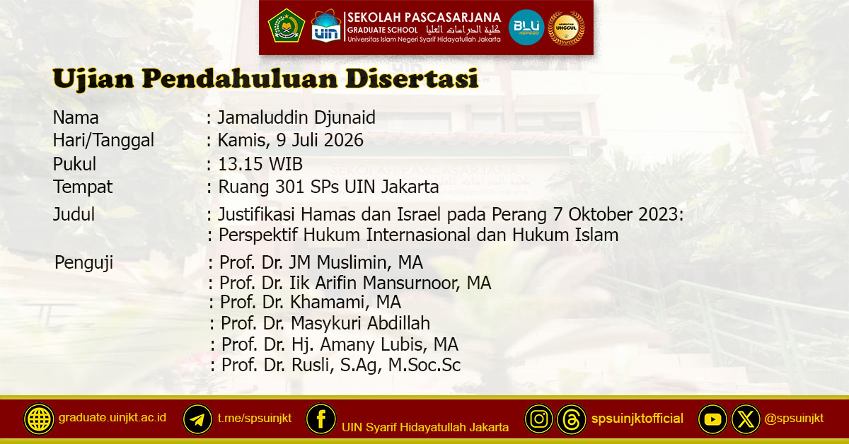 Jamaluddin Djunaid Preliminary Dissertation Exam