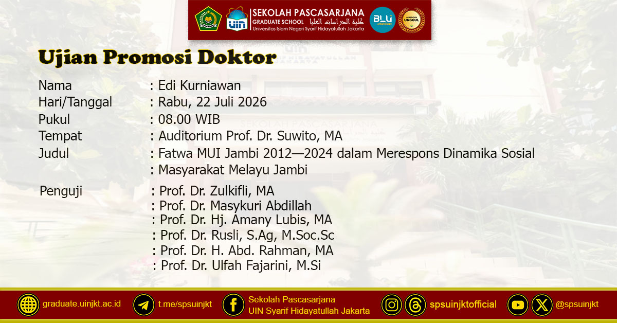Edi Kurniawan Doctoral Promotion Exam