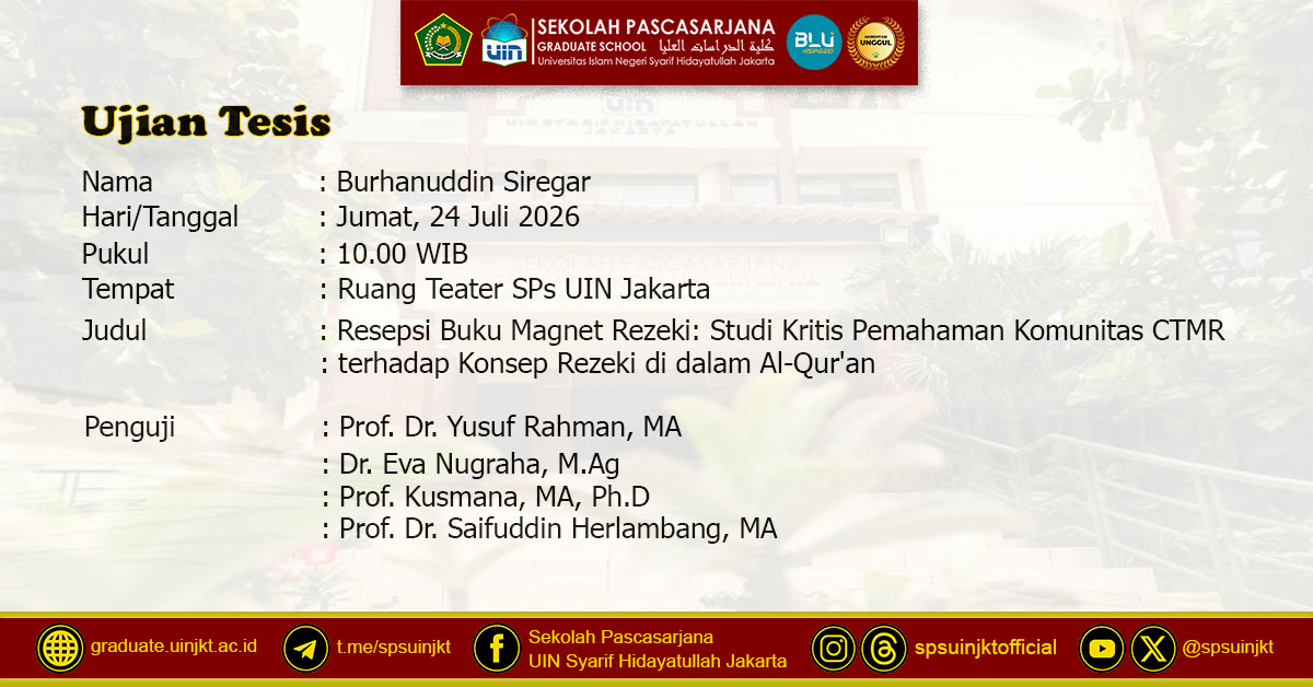 Burhanuddin Siregar Thesis Exam