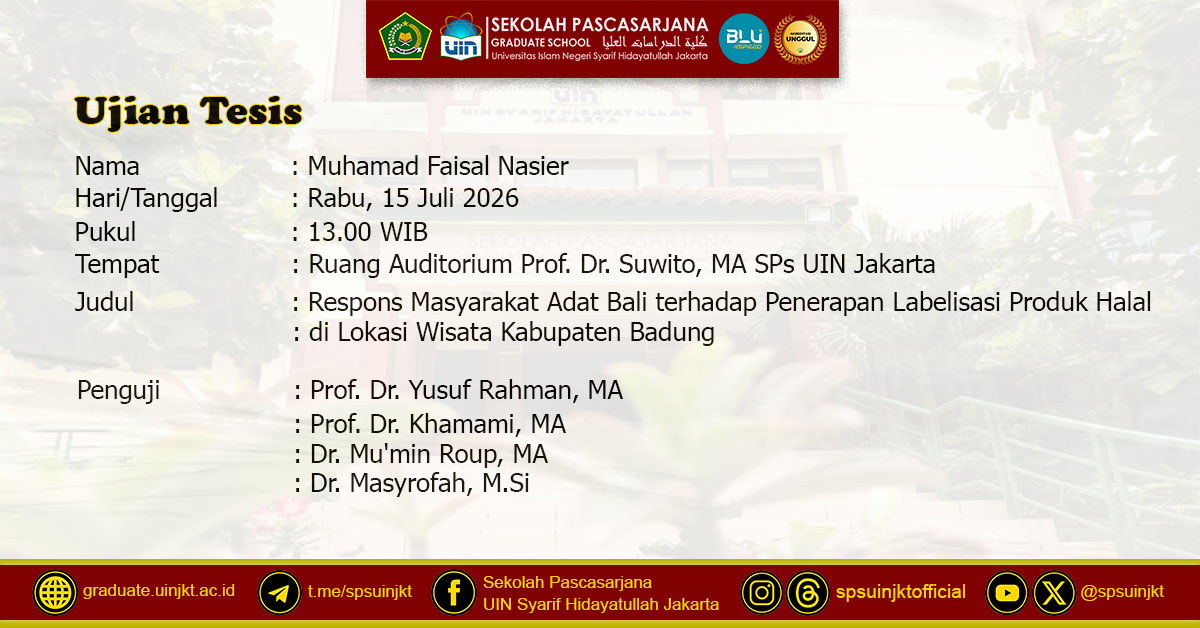 Muhammad Faisal Nasier Thesis Exam