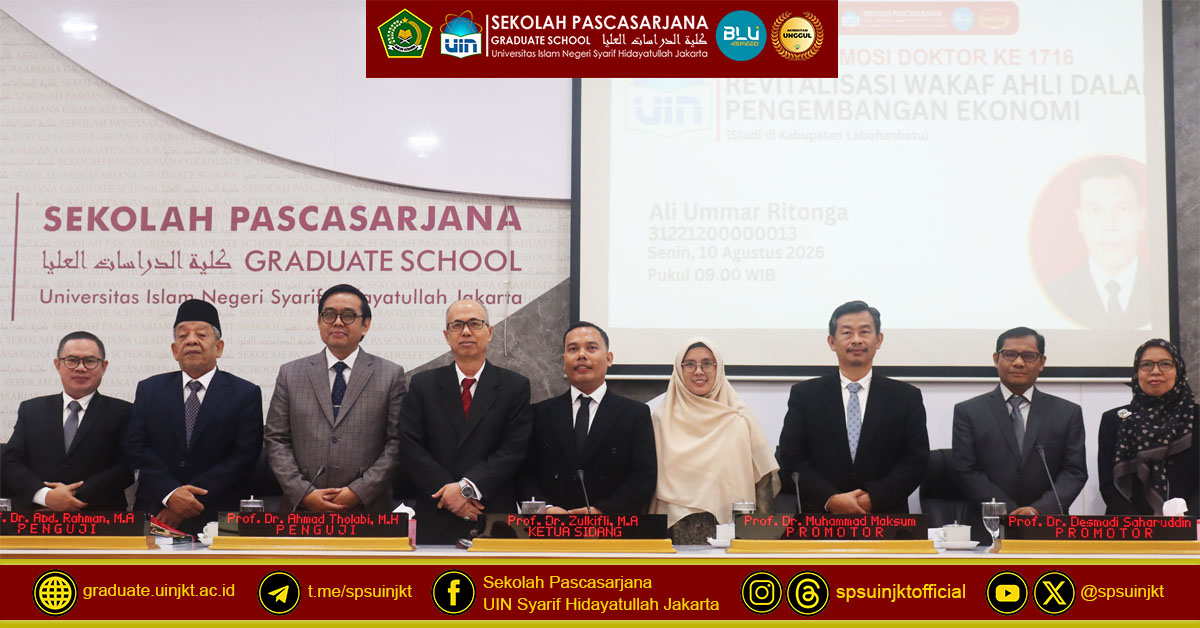 Ali Ummar Ritonga's Doctoral Promotion Exam, Revitalization of Waqf Experts in Economic Development