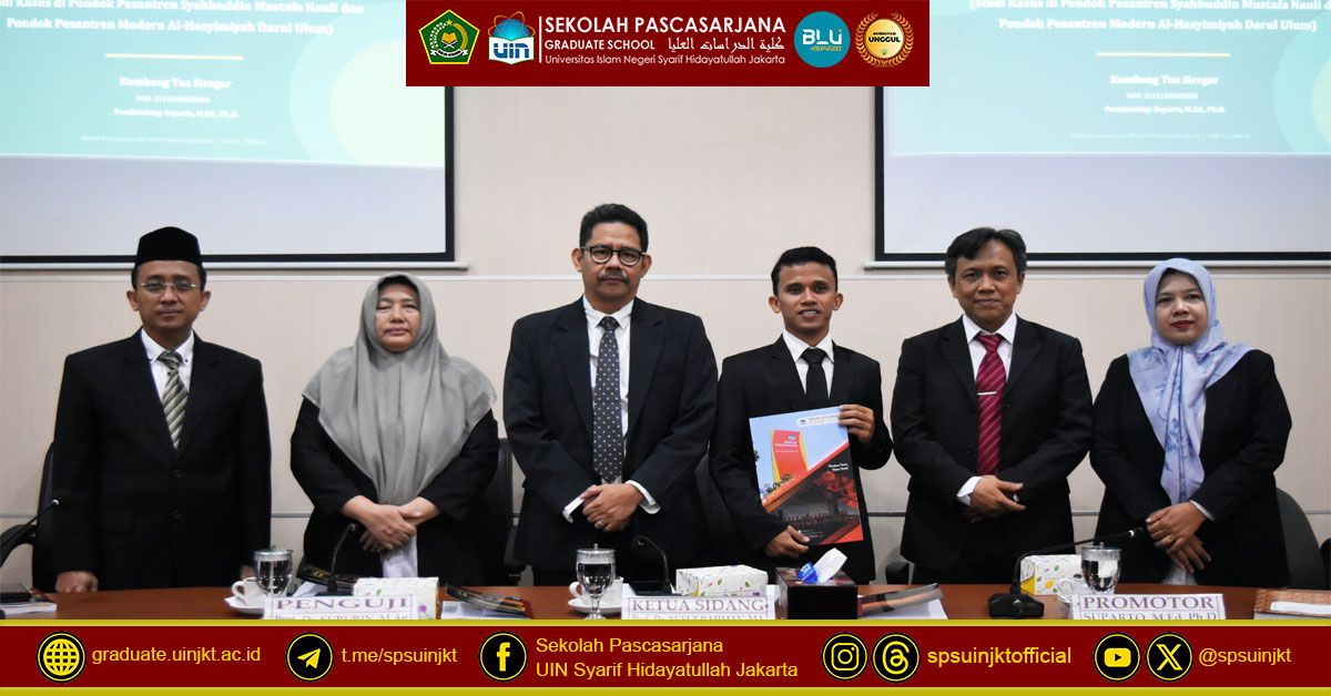 Kombang Tua Siregar Thesis Exam, Optimizing Islamic Boarding School Funding in Improving the Quality of Education