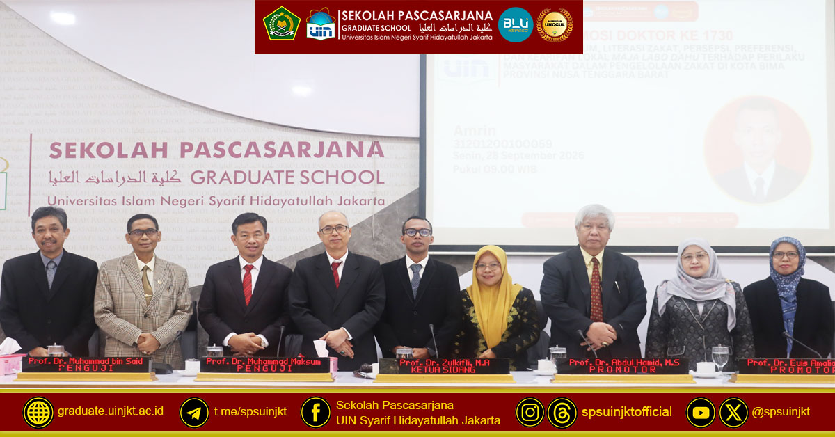 Amrin's Doctoral Promotion Exam, Maja Labo Dahu's Moral Values Become the Transformative Key to Zakat Management in Bima City