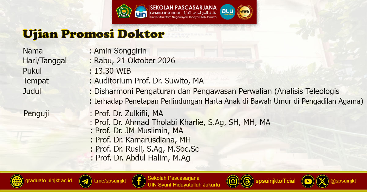 Amin Songgirin Doctoral Promotion Exam