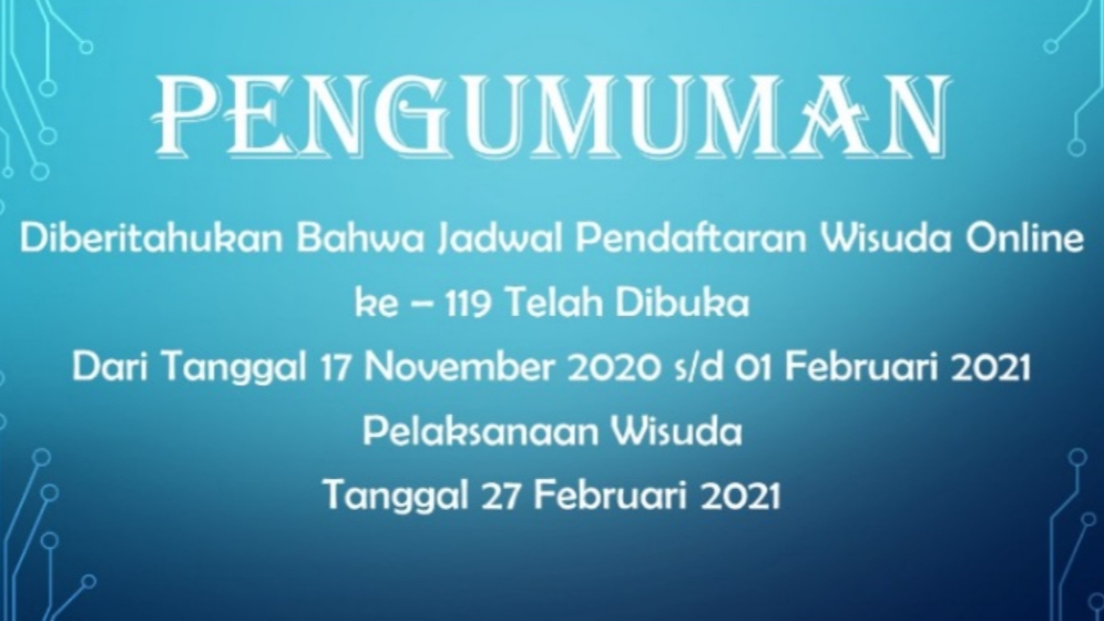 Pendaftaran Wisuda Sarjana ke-119