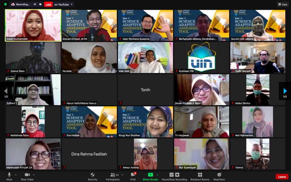 GRAND OPENING DISKUSI DOSEN FITK 2021: “SCIENCE ADAPTIVE ASSESSMENT TOOL"