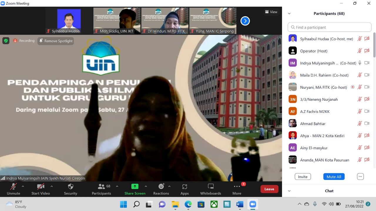 PBSI UIN Jakarta Selenggarakan Pendampingan Penulisan Ilmiah Bagi Guru MAN