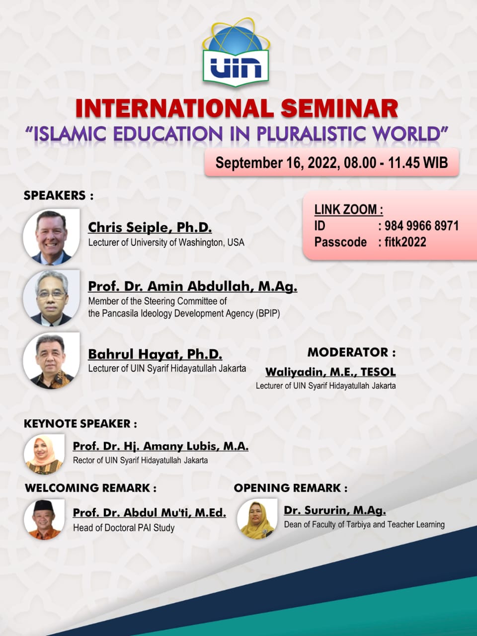Sepekan Jelang Gelaran Seminar Internasional S3 PAI, Panitia Adakan Rapat Koordinasi