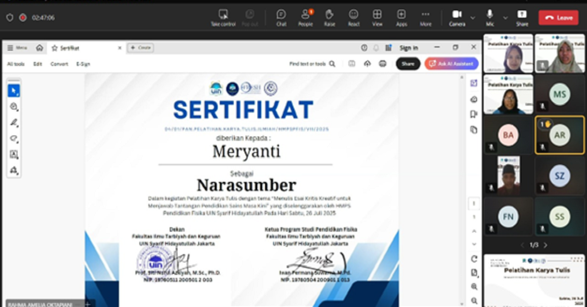 Menulis Esai Kritis Kreatif untuk Menjawab Tantangan Pendidikan Sains Masa Kini