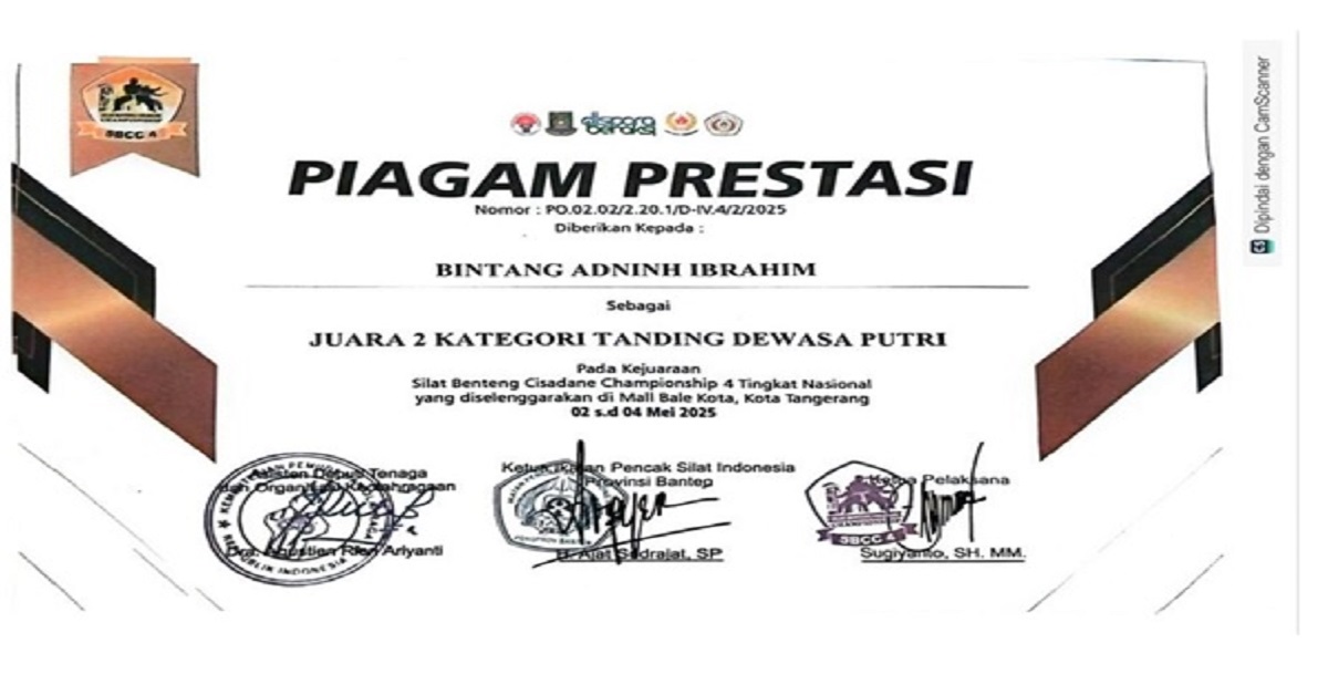 Mahasiswi PAI UIN Jakarta Raih Medali Perak di Kejuaraan Pencak Silat Internasional