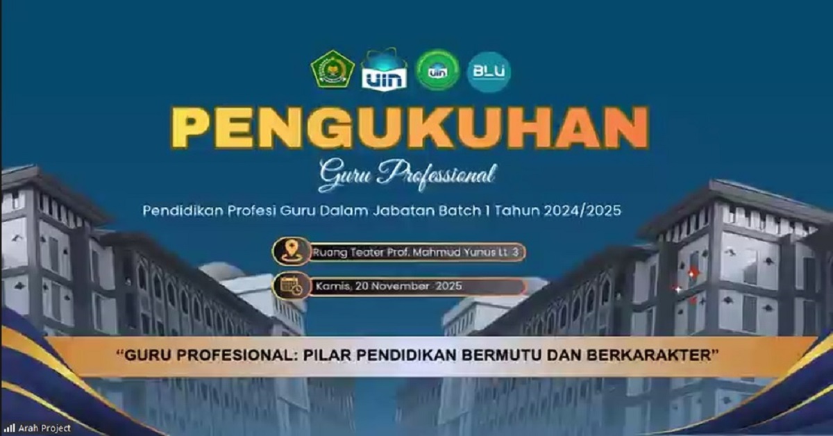 Pengukuhan 2.850 Guru Profesional PPG Batch 1 LPTK UIN Jakarta: Wujudkan Pendidikan Bermutu dan Berkarakter
