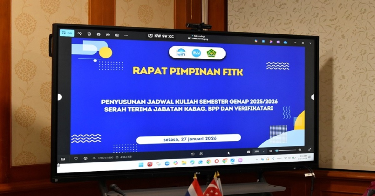 Rapat Pimpinan FITK Bahas Jadwal Kuliah Semester Genap 2025/2026 dan Serah Terima Jabatan