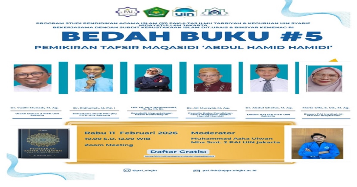 TAFSIR MAQASIDI, SEBAGAI PENDEKATAN UNTUK MEMAHAMI TUJUAN, HIKMAH DAN NILAI DASAR AL-QUR’AN.