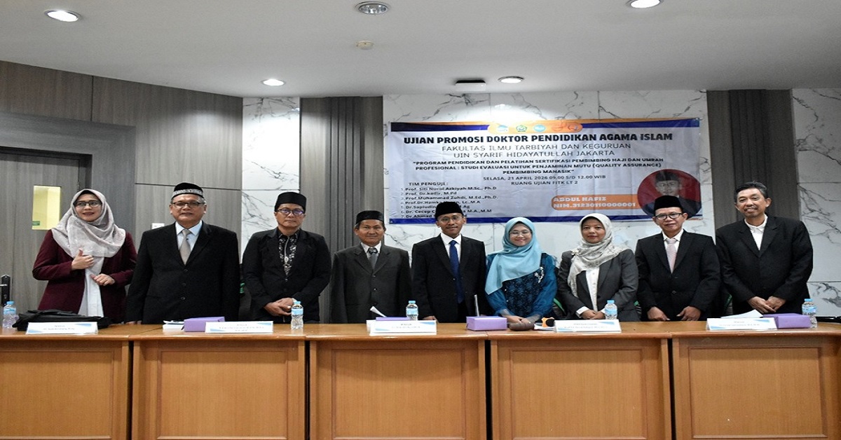 Abdul Hafiz Raih Gelar Doktor PAI, Angkat Isu Mutu Pembimbingan Haji dan Umrah