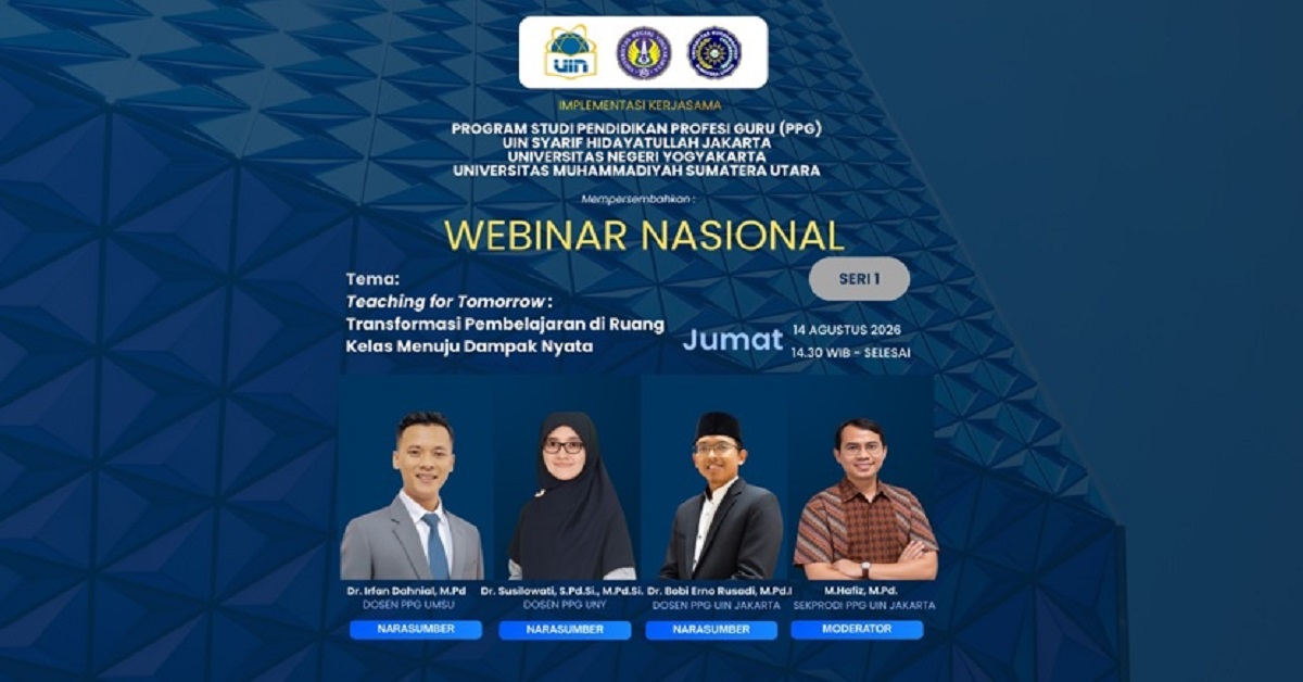 PPG UIN Jakarta, UNY, dan UMSU Gelar Webinar Nasional