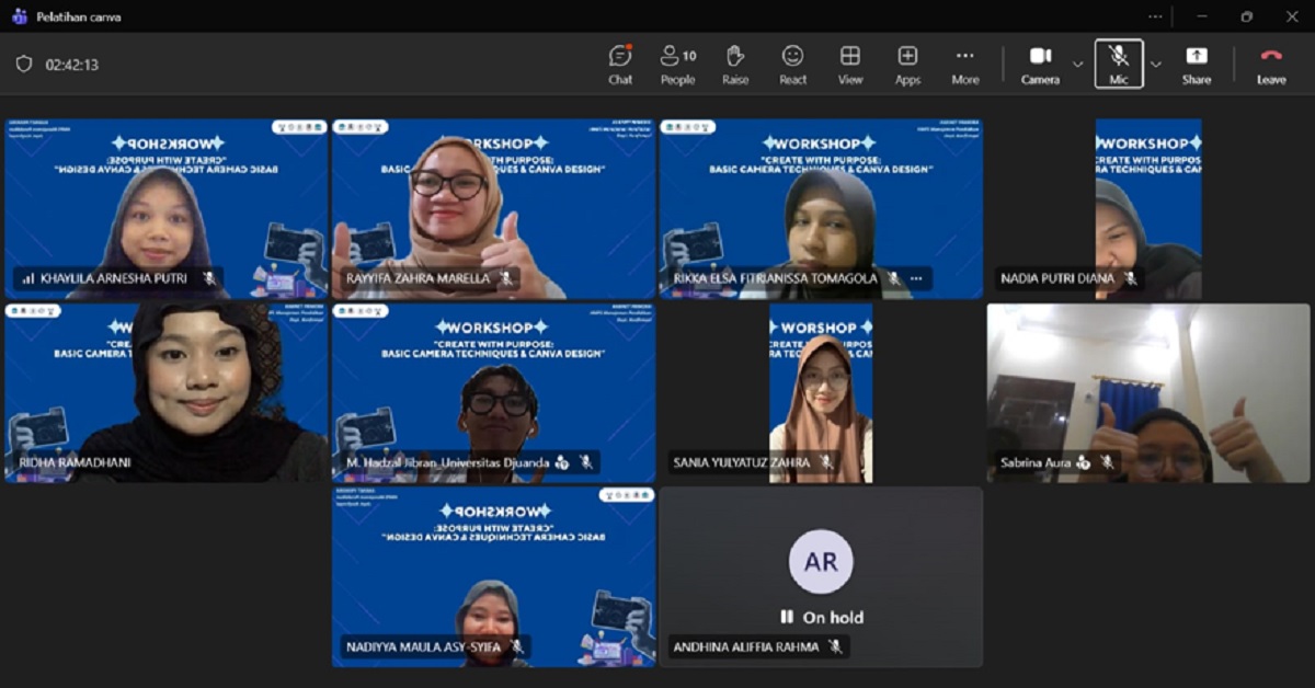 WORKSHOP “CREATE WITH PURPOSE: BASIC CAMERA TECHNIQUES FOR EVENT DOCUMENTATION & CANVA DESIGN”