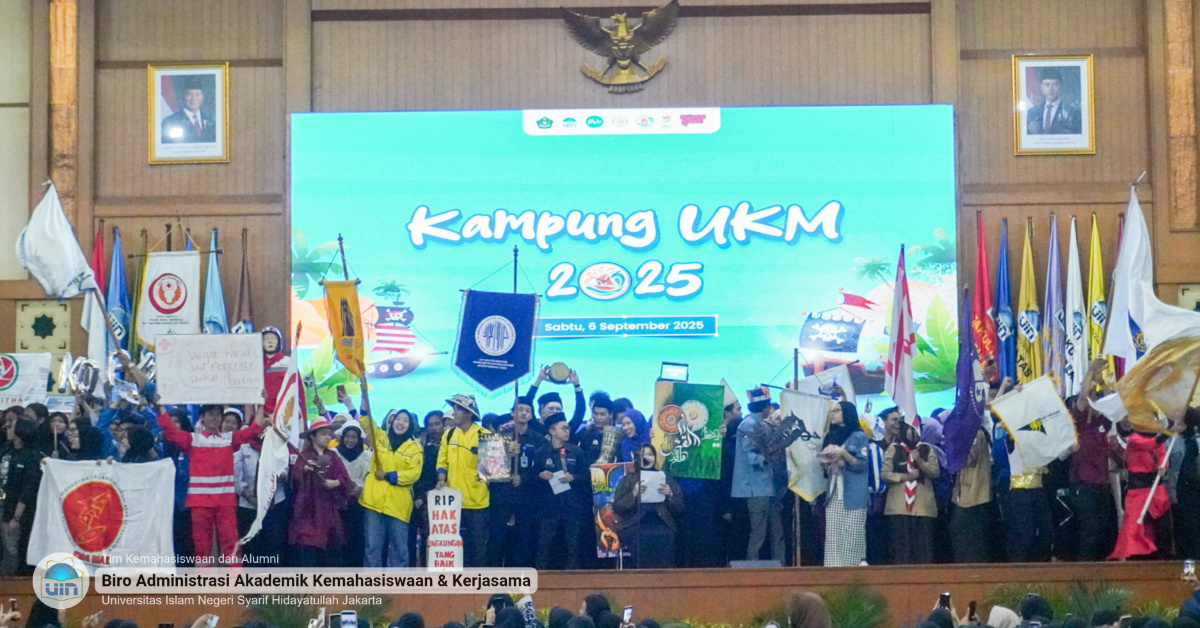 Forum UKM Pentaskan Kolaborasi UKM-LO saat Akhir PBAK UIN Jakarta