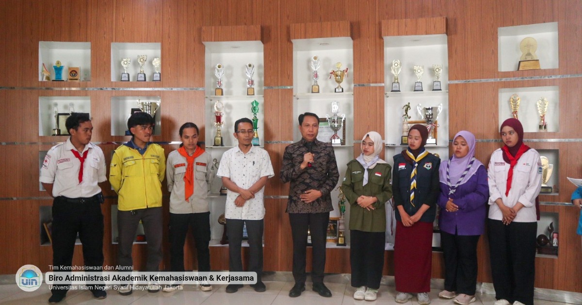 Warek III Sambut Forum Relawan UIN Jakarta setelah Tanggap Bencana di Sumatera Barat