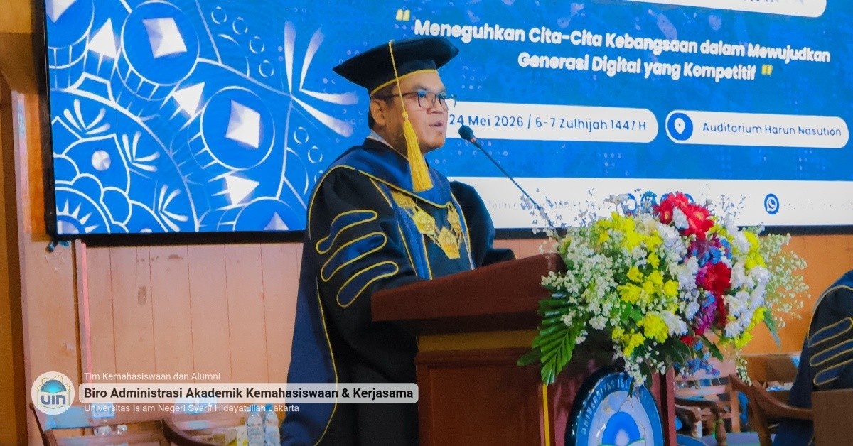 Wisuda ke-140 UIN Jakarta, Rektor Tekankan Pentingnya Mentalitas Tangguh dan Spiritualitas di Era Digital