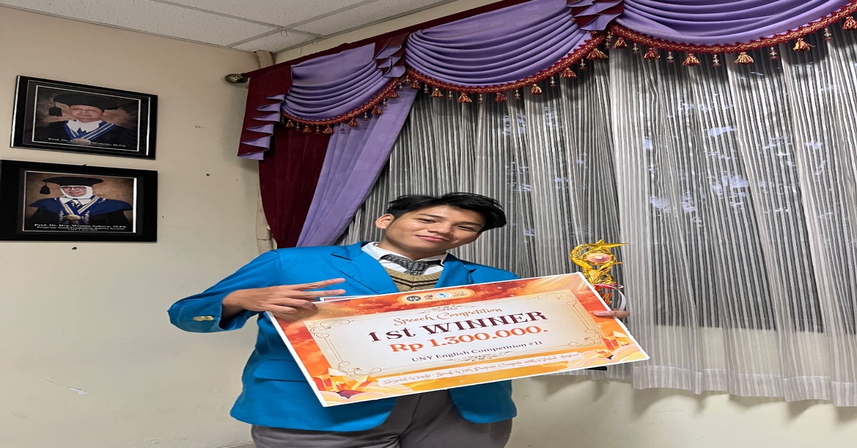 Mahasiswa FSH UIN Jakarta Raih Juara Satu National English Speech Competition di UNY