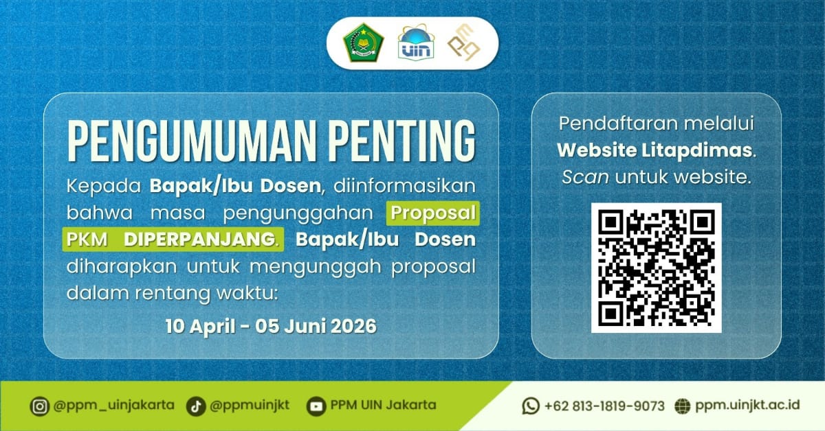 Informasi Perpanjangan Pengunggahan Proposal PkM Hingga 5 Juni 2026