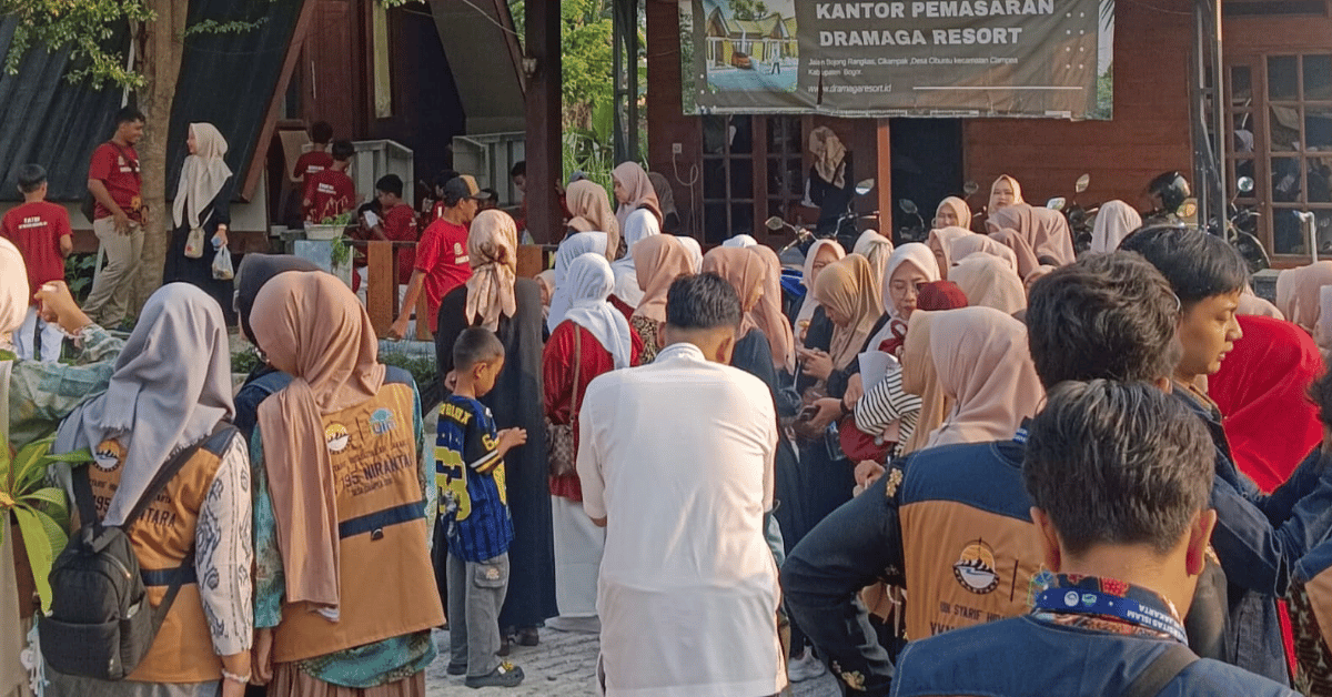 KKN 195 Nirantara UIN Jakarta Ikut Meriahkan MTQ dan Jalan Sehat Bersama Ribuan Warga Ciampea