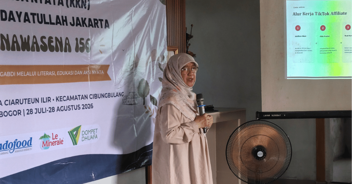 Mahasiswa KKN 156 Svara Nawasena Gelar Workshop "Mengubah TikTok Menjadi Ladang Penghasilan melalui Affiliate Marketing" di Desa Wangun Jaya