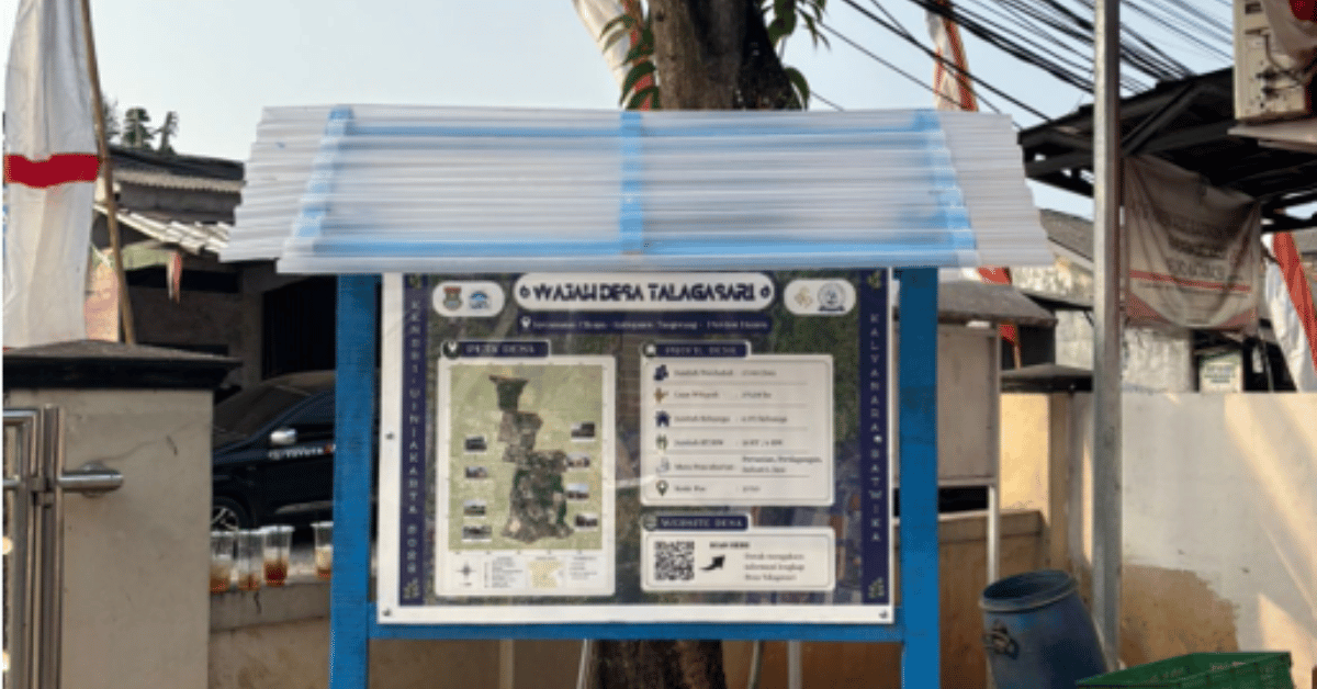 KKN 291 Kalyanara Satwika Hadirkan Papan Informasi “Wajah Desa Talagasari” Berbasis QR Code