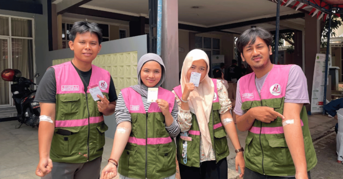 KKN 266 Nexavara Ikut Donor Darah, Wujudkan Kepedulian Sosial Bersama Warga Pondok Jaya