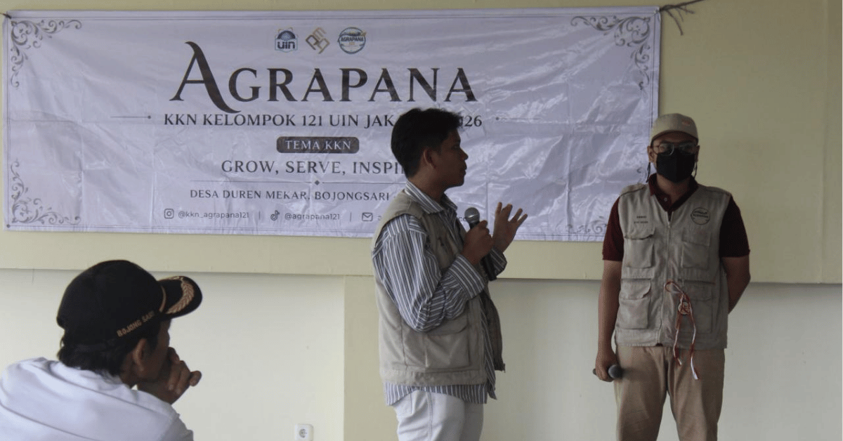 KKN 121 Agrapana UIN Jakarta Serahkan Tong Minyak Jelantah dan Gerobak Sampah untuk Kelurahan Duren Mekar