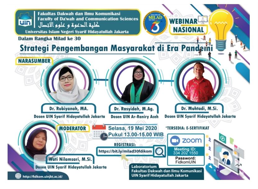 Prodi PMI Gelar Webinar Nasional Memeriahkan Milad Fidikom UIN Jakarta ke-30