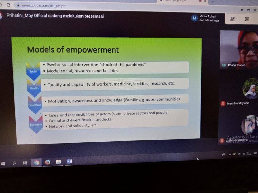 Prodi PMI Hadirkan Diskusi Pemberdayaan Perempuan Di Masa Covid-19