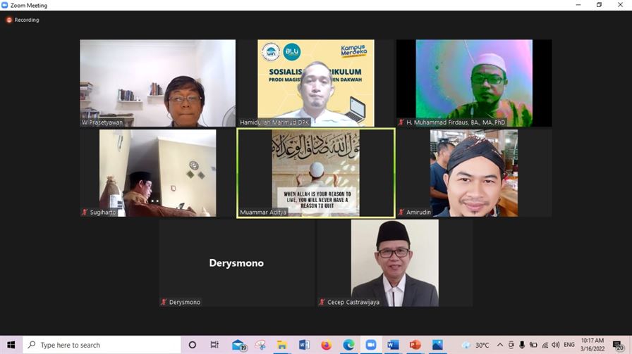 Prodi Magister Manajemen Dakwah Gelar Sosialisasi Kurikulum 2022