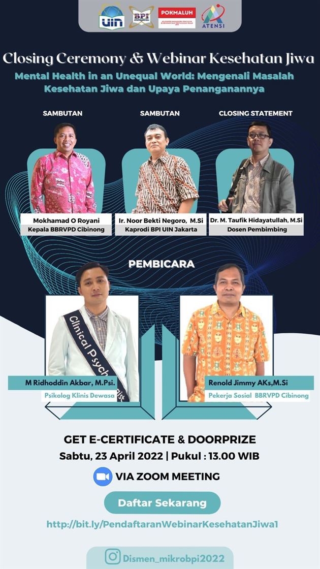 Webinar kesehatan jiwa BPI UIN Jakarta