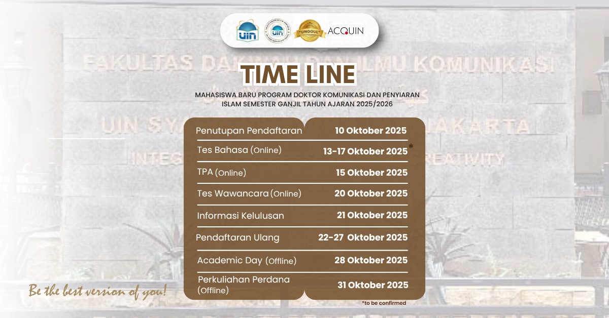 Penerimaan Mahasiswa Baru S3 KPI