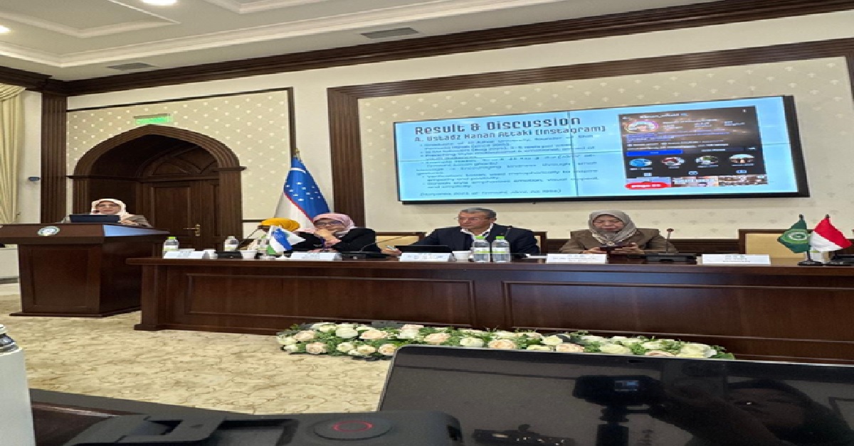 KAPRODI KPI UIN JAKARTA PAPARKAN HASIL PENELITIAN PADA AJANG KONFERENSI INTERNASIONAL DI SAMARKAND, UZBEKISTAN.