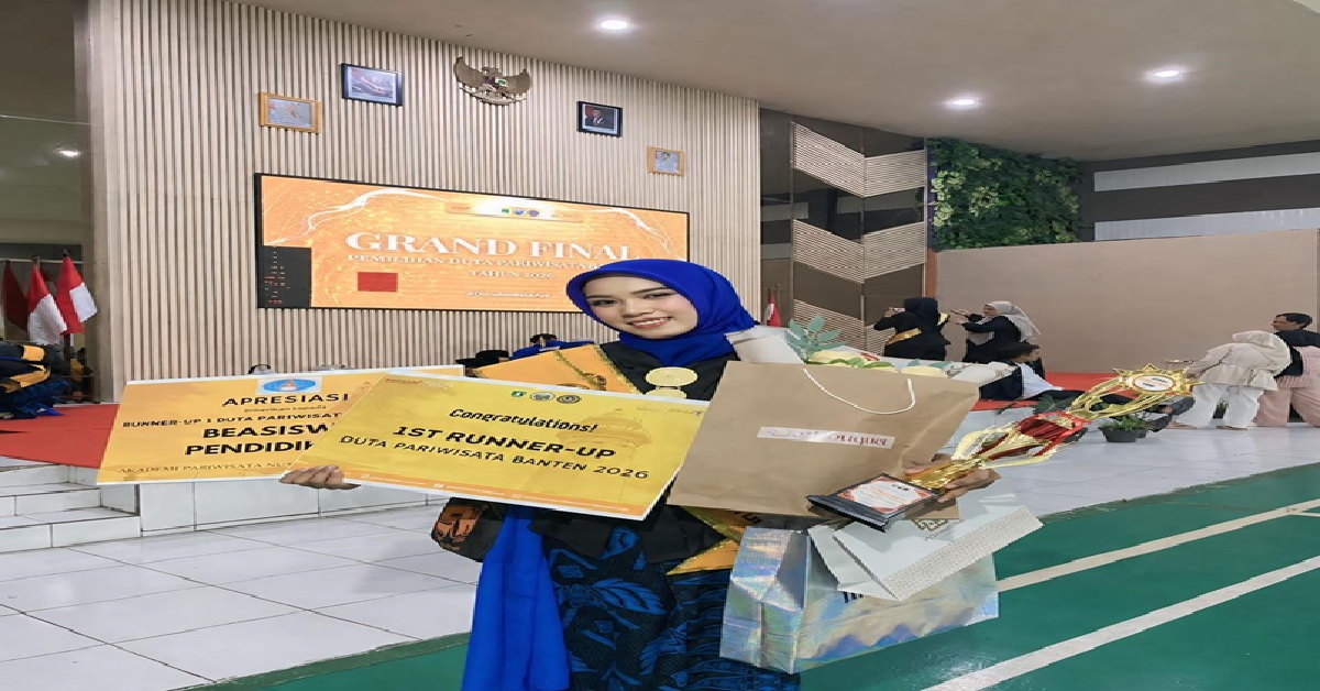Mahasiswi FDIKOM Raih 1st Runner Up Duta Pariwisata Banten 2026