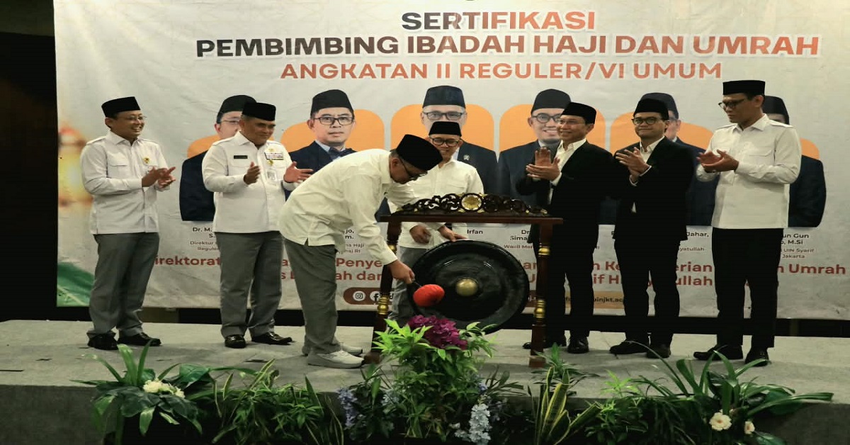Menteri Haji dan Umrah Buka Sertifikasi Pembimbing Ibadah Haji dan Umrah Angkatan VI, Tekankan Profesionalisme dan Keselamatan Jemaah