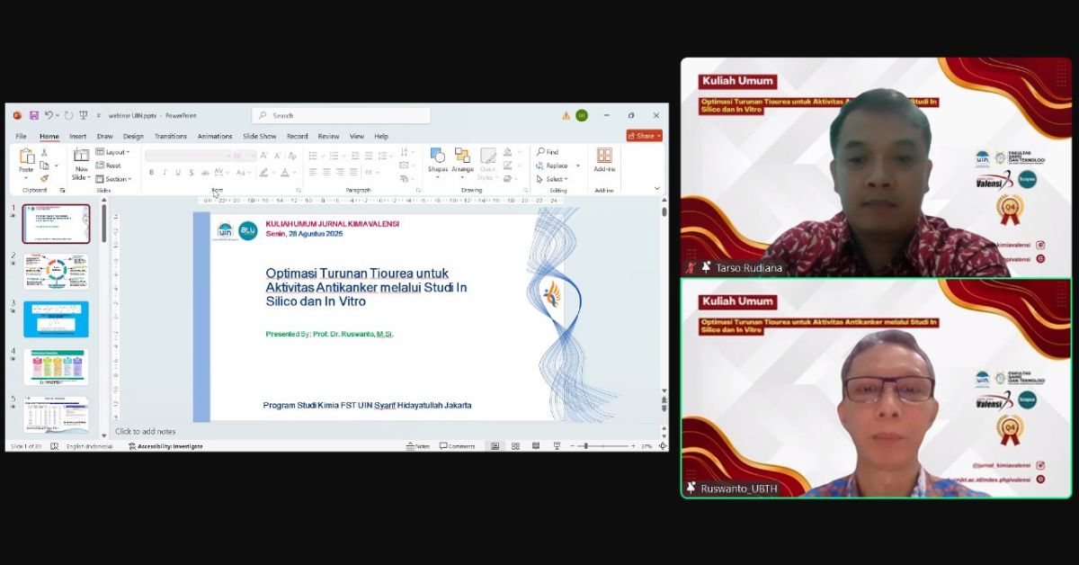 Jurnal Kimia Valensi Kupas Optimasi Turunan Tiourea untuk Agen Antikanker Melalui Studi In Silico dan In Vitro
